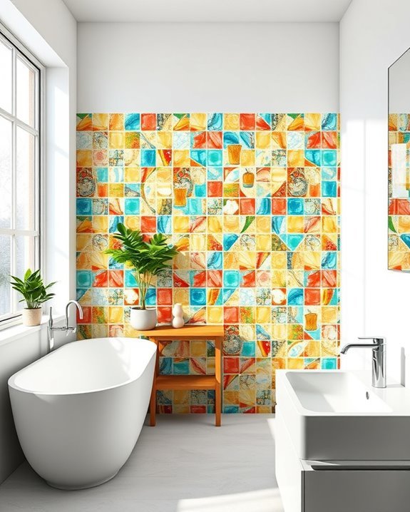 vibrant mosaic bathroom designs