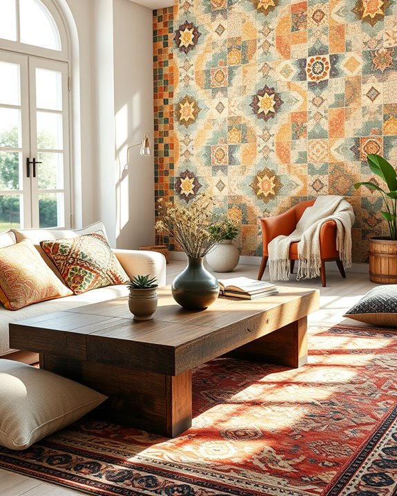 vibrant mosaic tile design