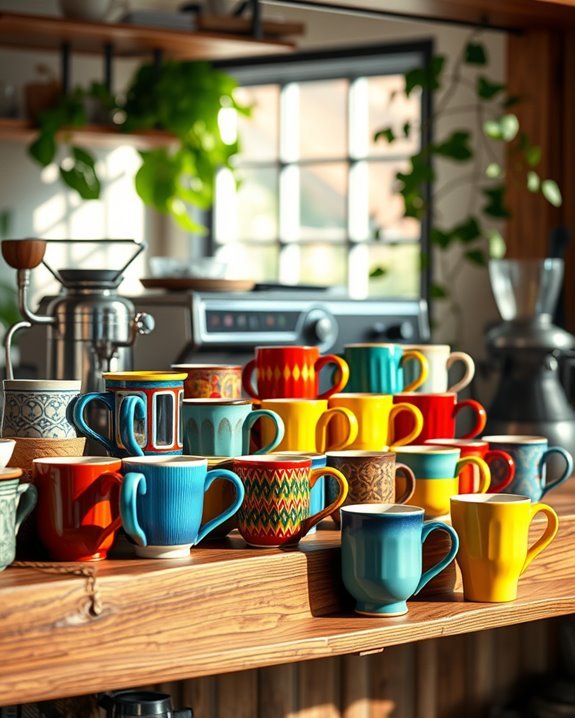 vibrant mug display ideas