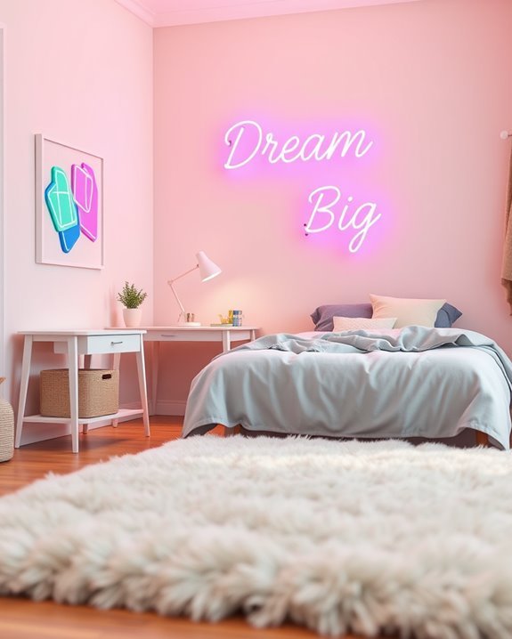 vibrant neon sign decor