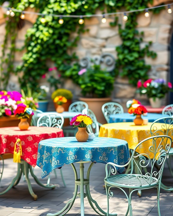 vibrant outdoor caf settings