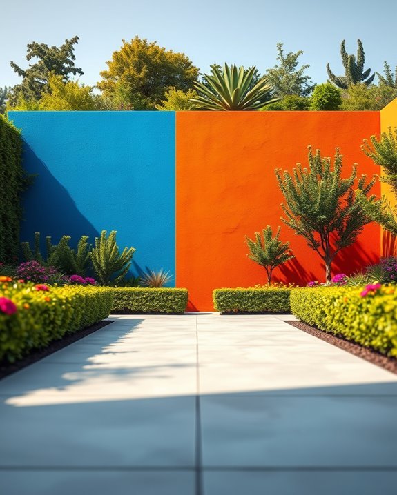 vibrant outdoor concrete walls