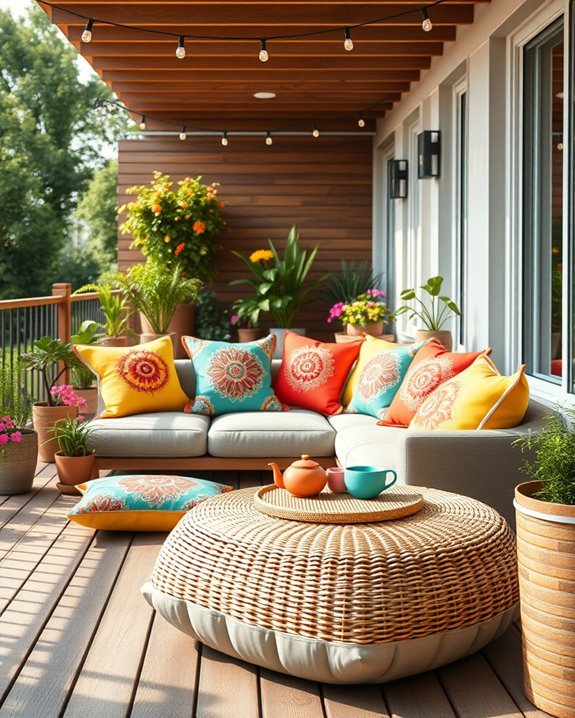 vibrant outdoor cushion aesthetics