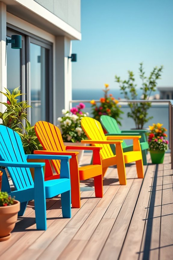 vibrant outdoor plastic chairs