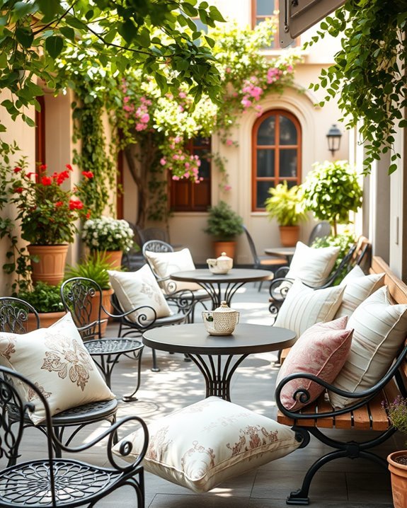 vibrant patterned outdoor cushions