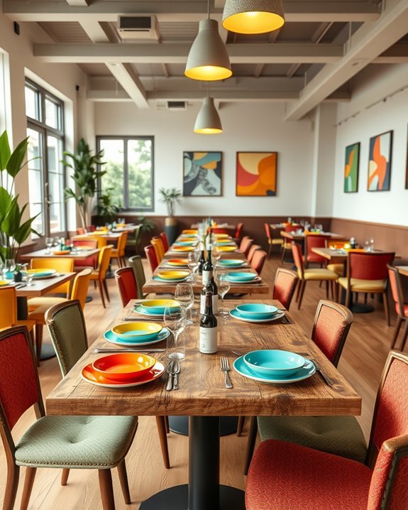 vibrant playful dining experience