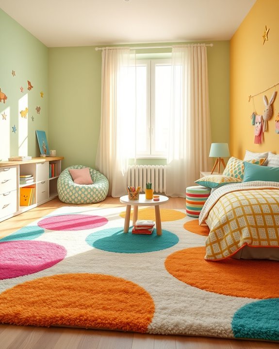 vibrant playful floor decor