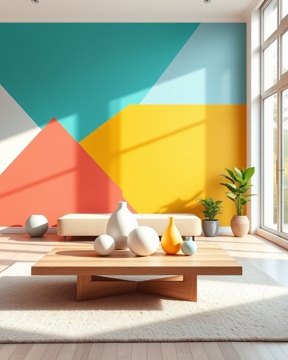 vibrant playful wall design