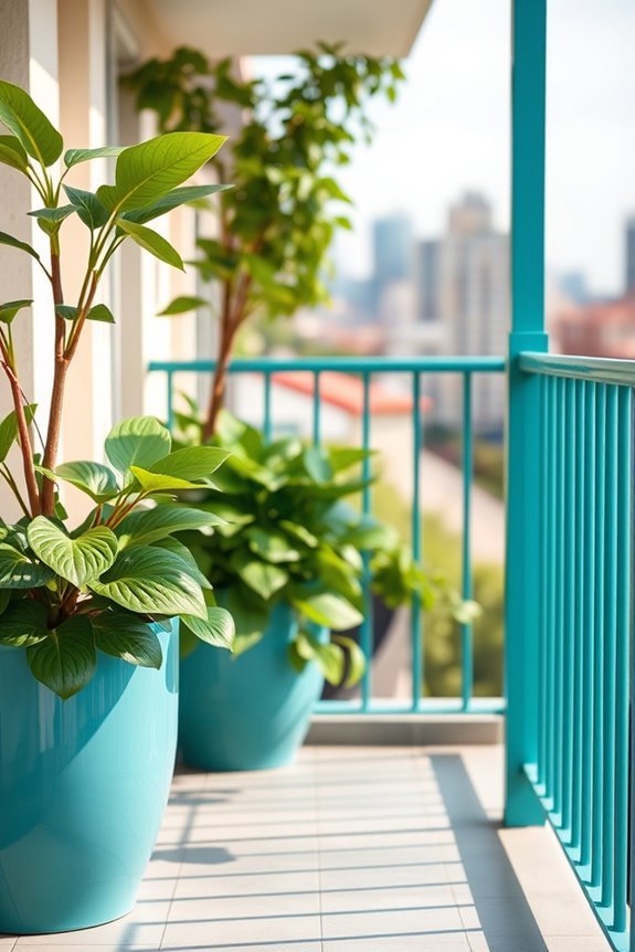 vibrant railing color ideas