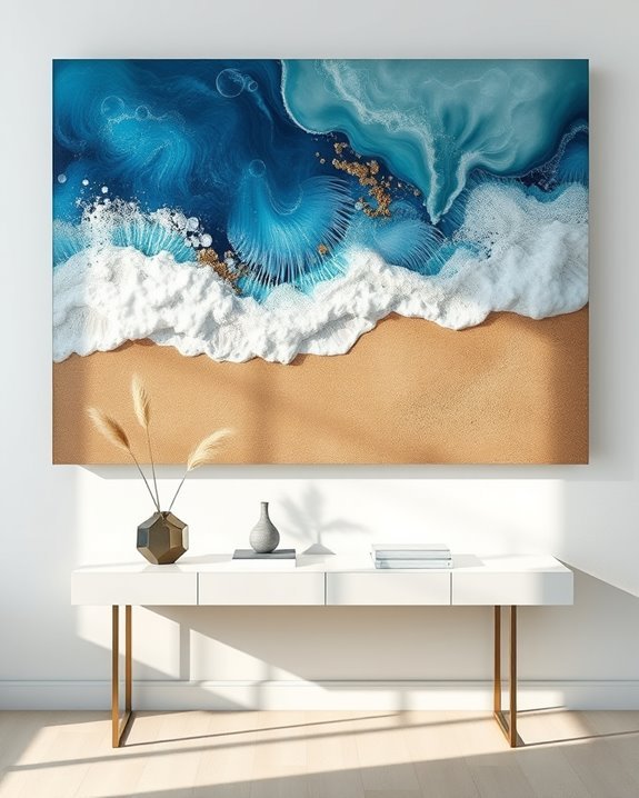 vibrant resin art creations