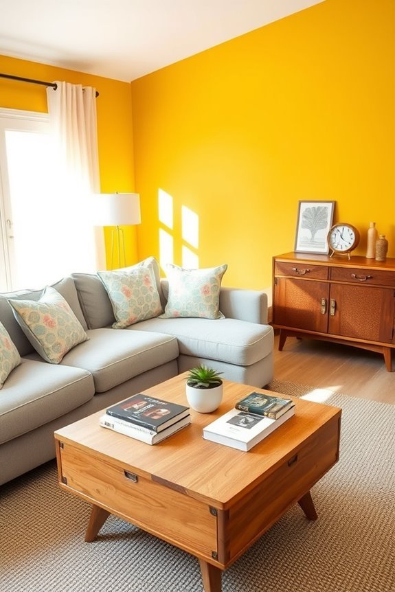 vibrant retro mustard charm