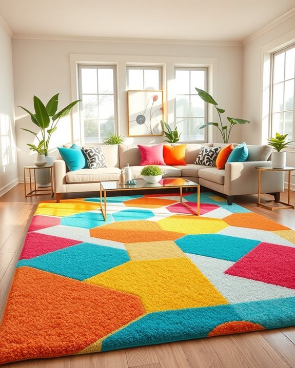 vibrant rugs enhance interiors