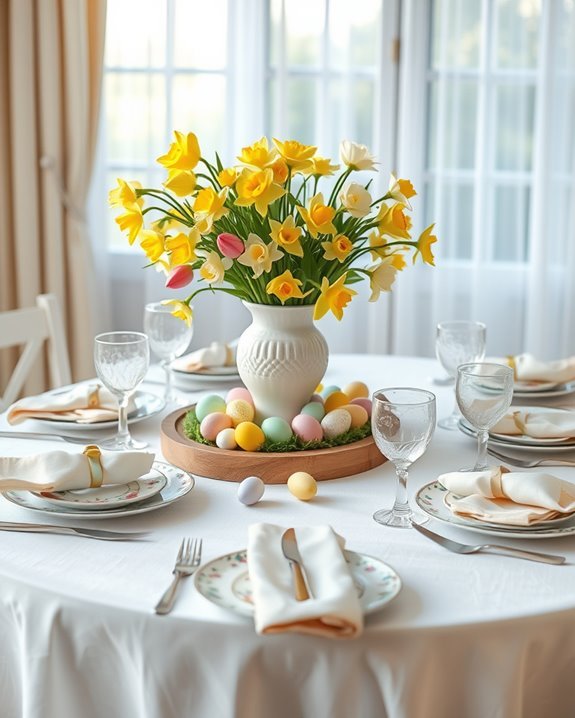 vibrant spring table settings