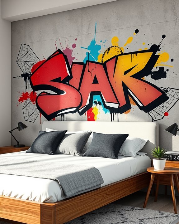vibrant street art decor