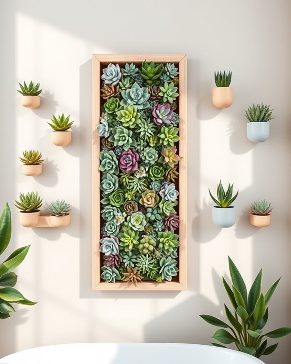 vibrant succulent wall decor
