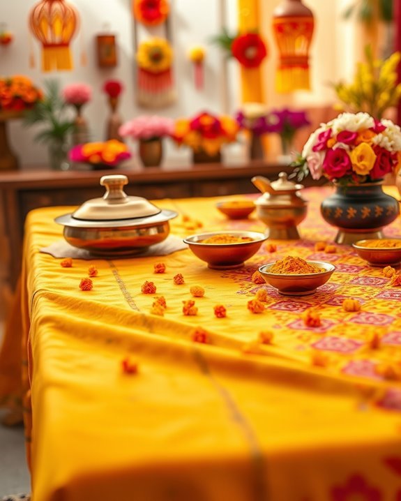 vibrant tablecloths for celebration