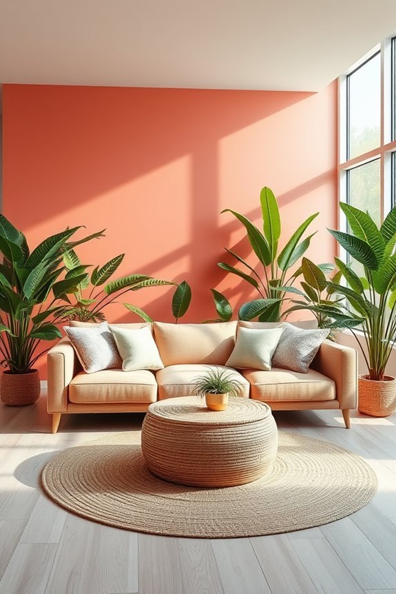 vibrant tropical coral decor