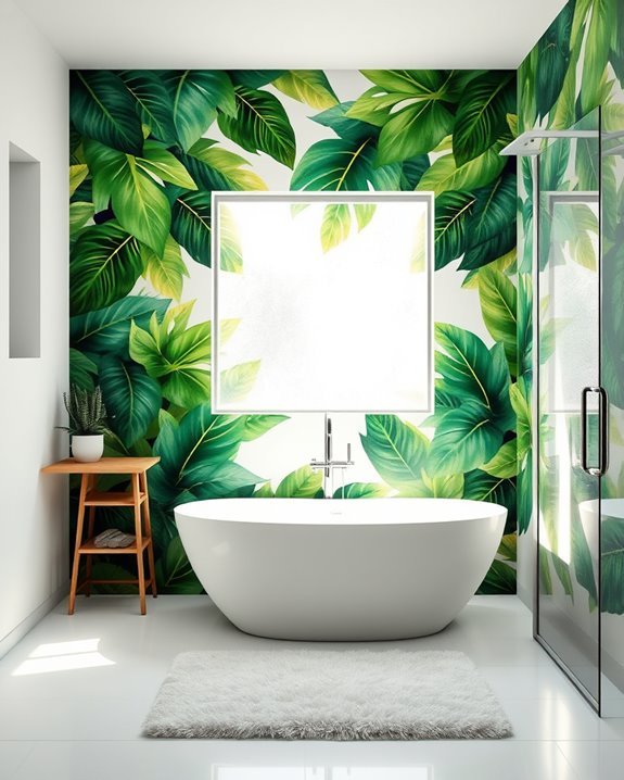 vibrant tropical leaf decor