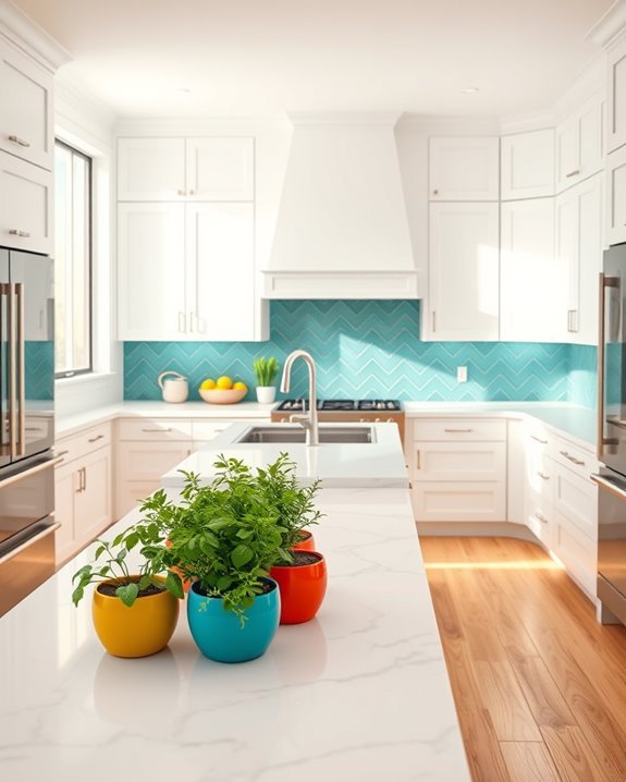 vibrant white and bold