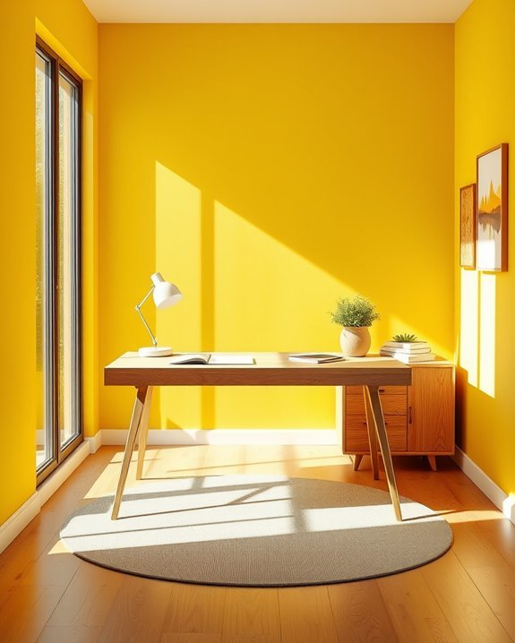 vibrant yellow boosts creativity