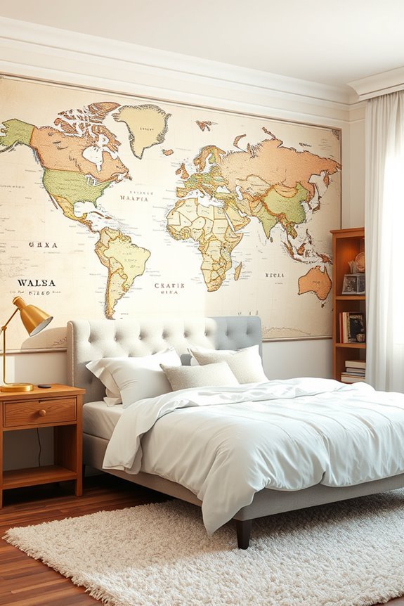 vintage adventure inspired bedroom decor