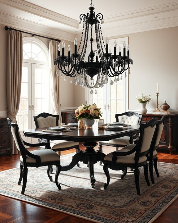 vintage black chandelier elegance