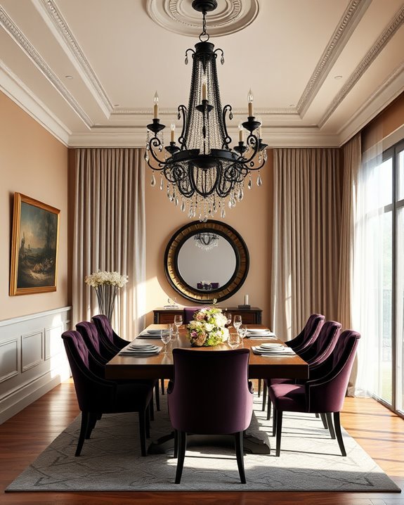 vintage black chandelier elegance