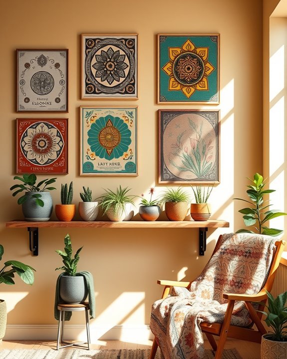 vintage boho poster decor
