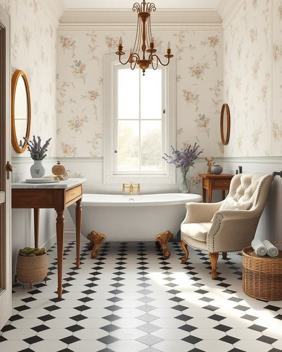 vintage elegance in bathrooms