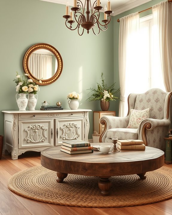 vintage furniture adds warmth