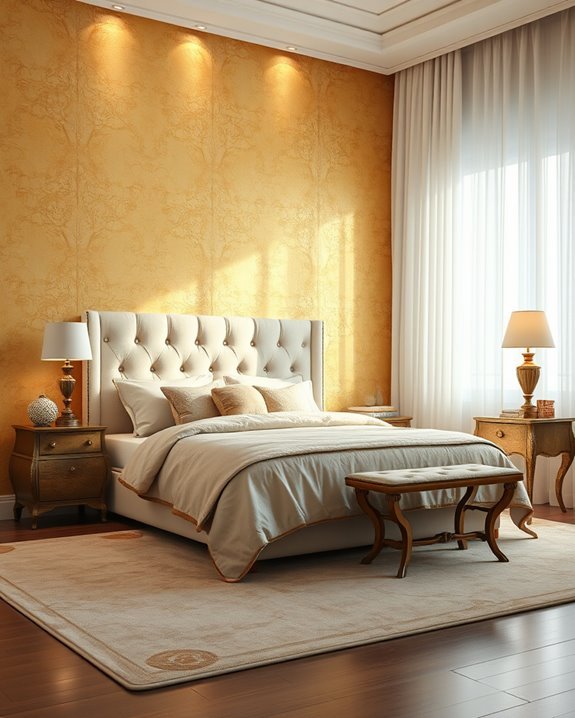 vintage gold bedroom transformation