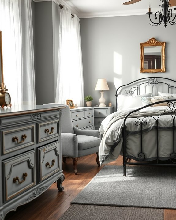 vintage grey bedroom furniture