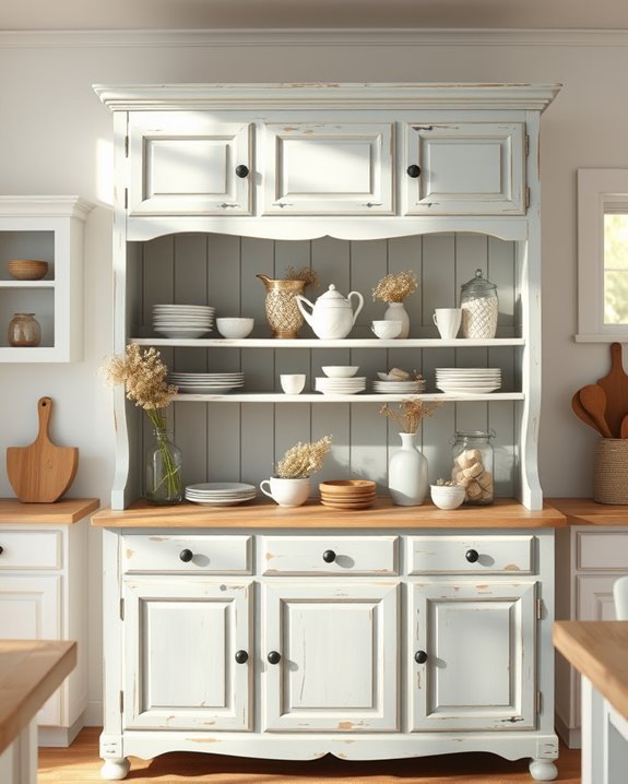 vintage hutch distressed charm