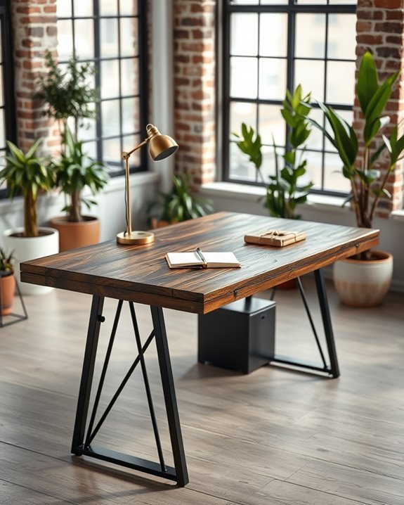 vintage industrial desk appeal