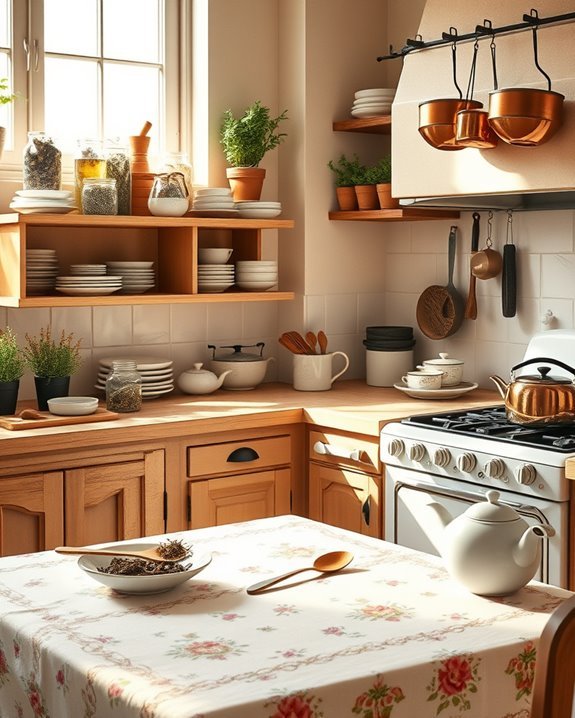 vintage kitchenware display charm