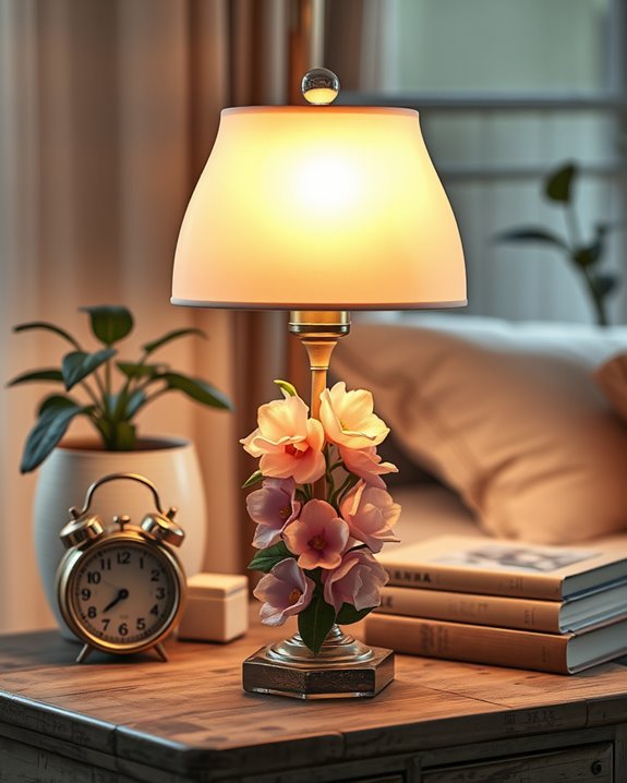 vintage lamp enhances ambiance
