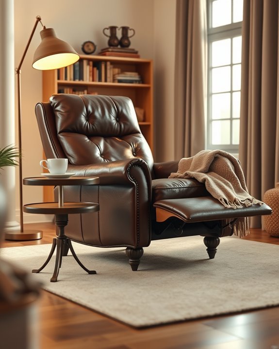 vintage leather comfort recliner