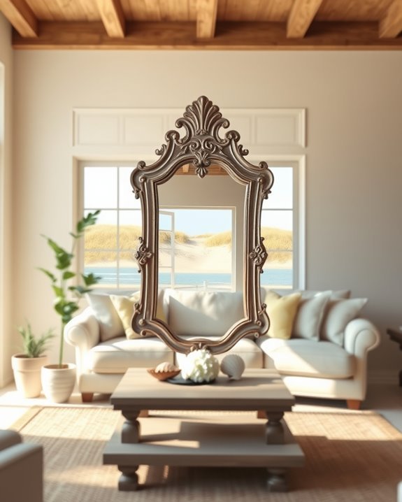 vintage mirrors enhance decor