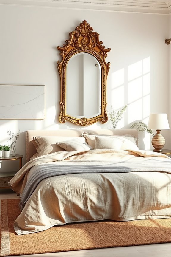 vintage mirrors enhance elegance