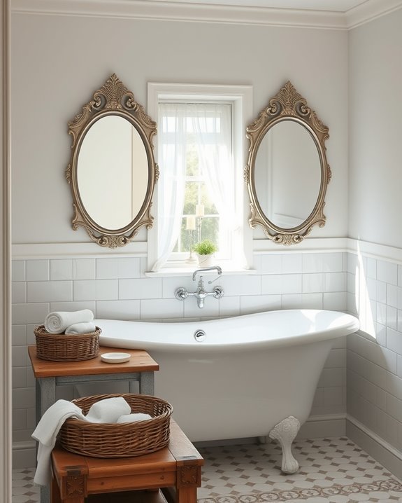 vintage mirrors for bathrooms