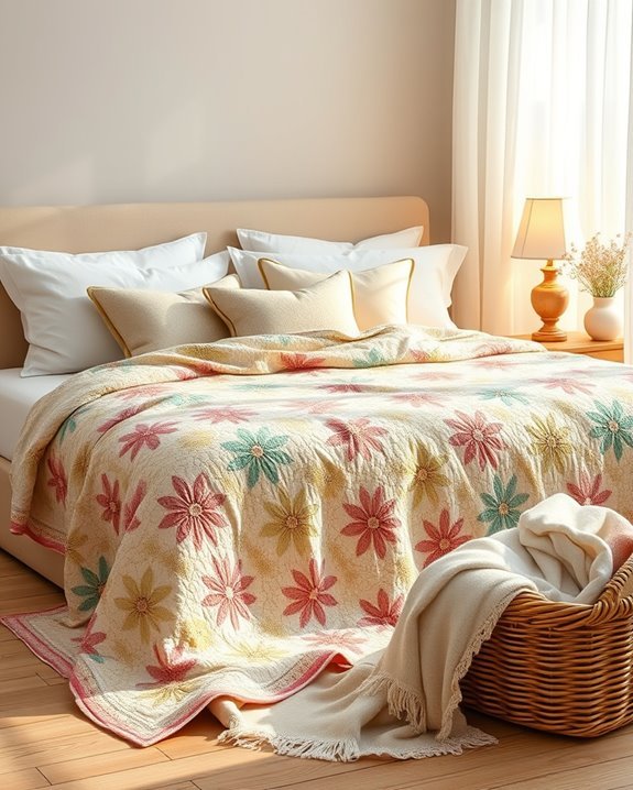 vintage quilt bedroom refresh