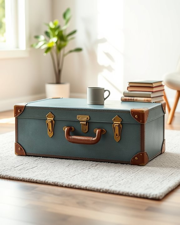 vintage suitcase coffee table