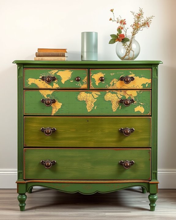 vintage travel dresser decals