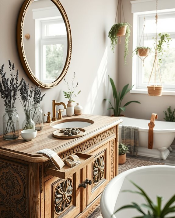 vintage trinkets and greenery