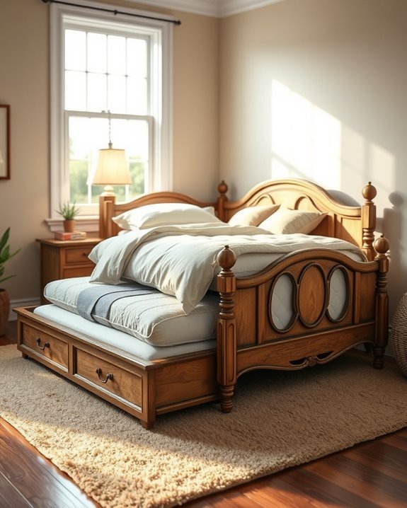 vintage trundle bed elegance