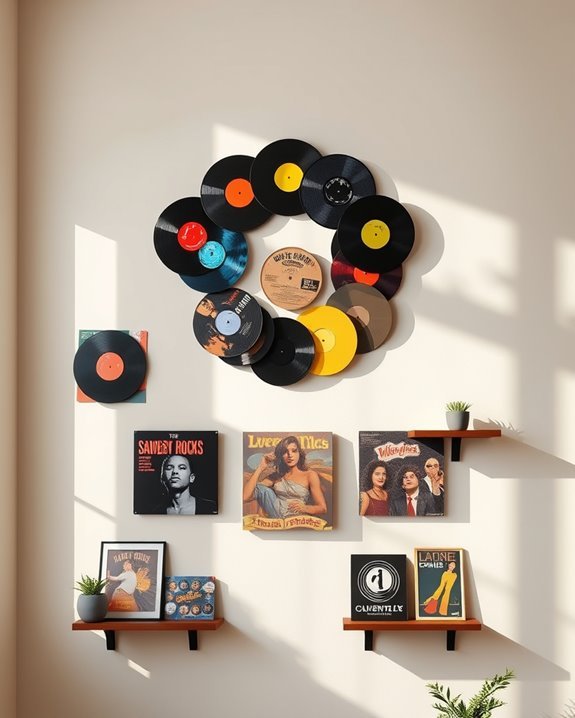 vinyl record display creativity