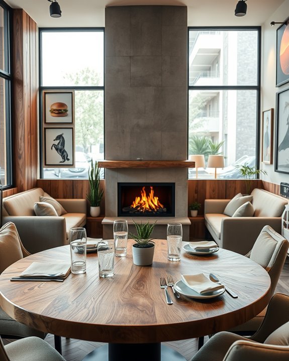 warm ambiance for dining
