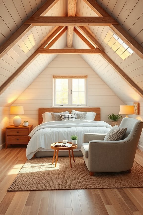 warm inviting attic lighting