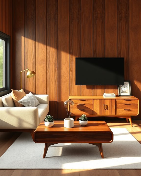 warm nostalgic wood paneling