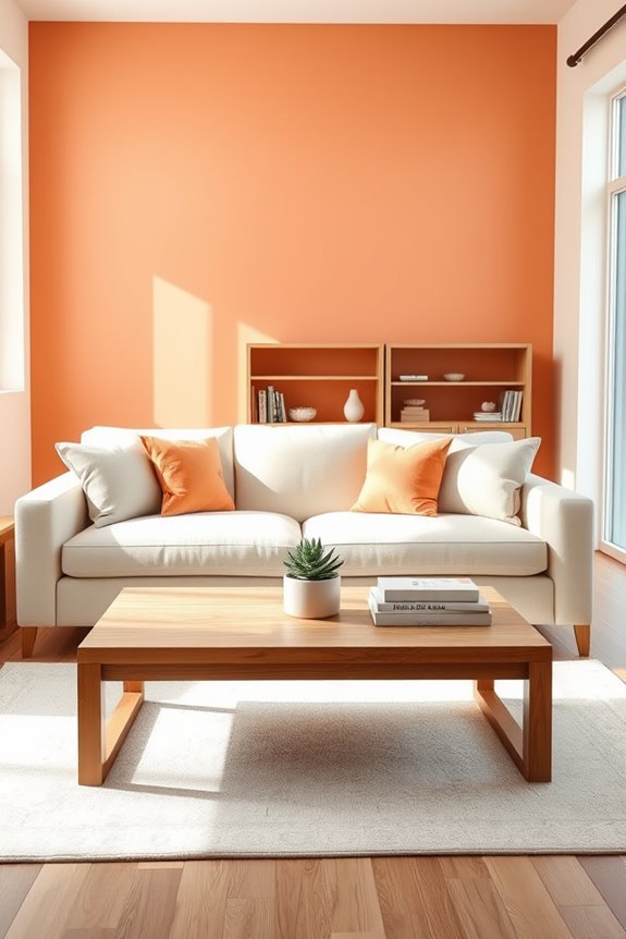 warm peach inviting atmosphere